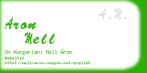 aron mell business card